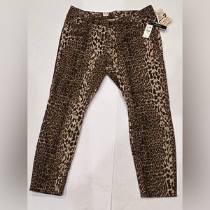Seven7 Luxe Skinny Jeans Size 20 Womens Leopard Print Denim Stretch Ankle- NEW!